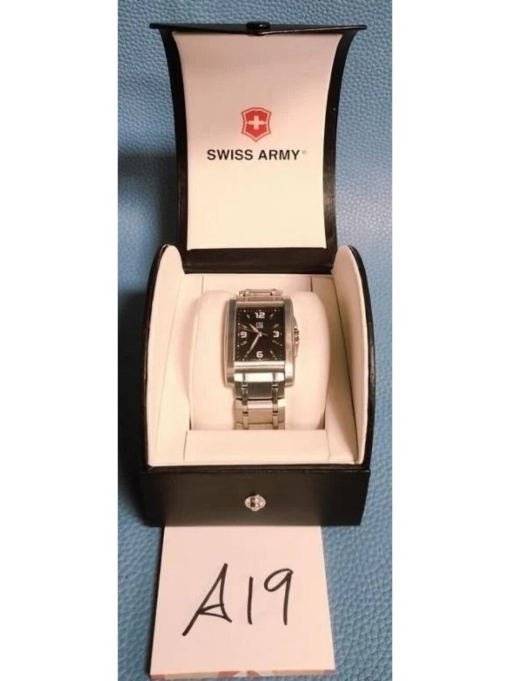 ESQ Swiss Army Stainless Steel Rectangular Quartz Watch + Original Box